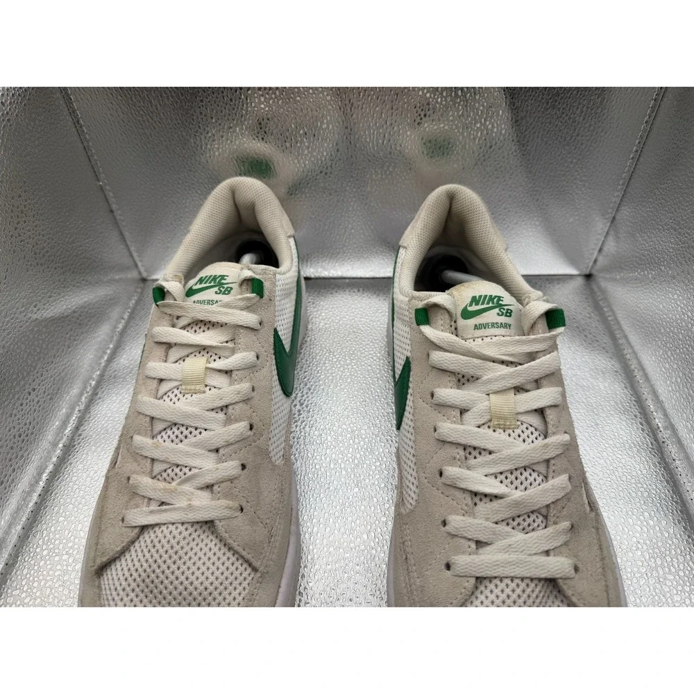 Size 13 Nike Adversary SB White Pine Green Mens Athletic Sneakers‎ CJ0887-102